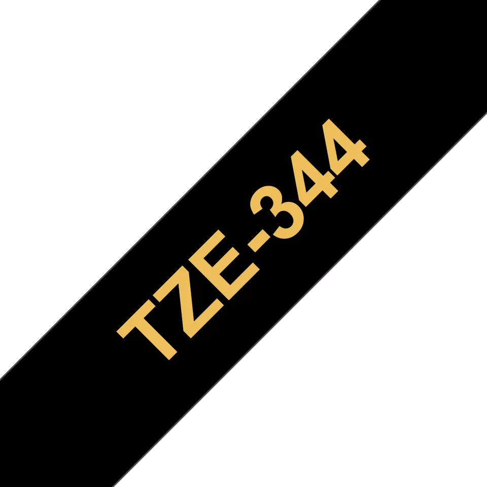 Consumabile - Etichete Brother TZE344 18mm GOLD ON BLACK