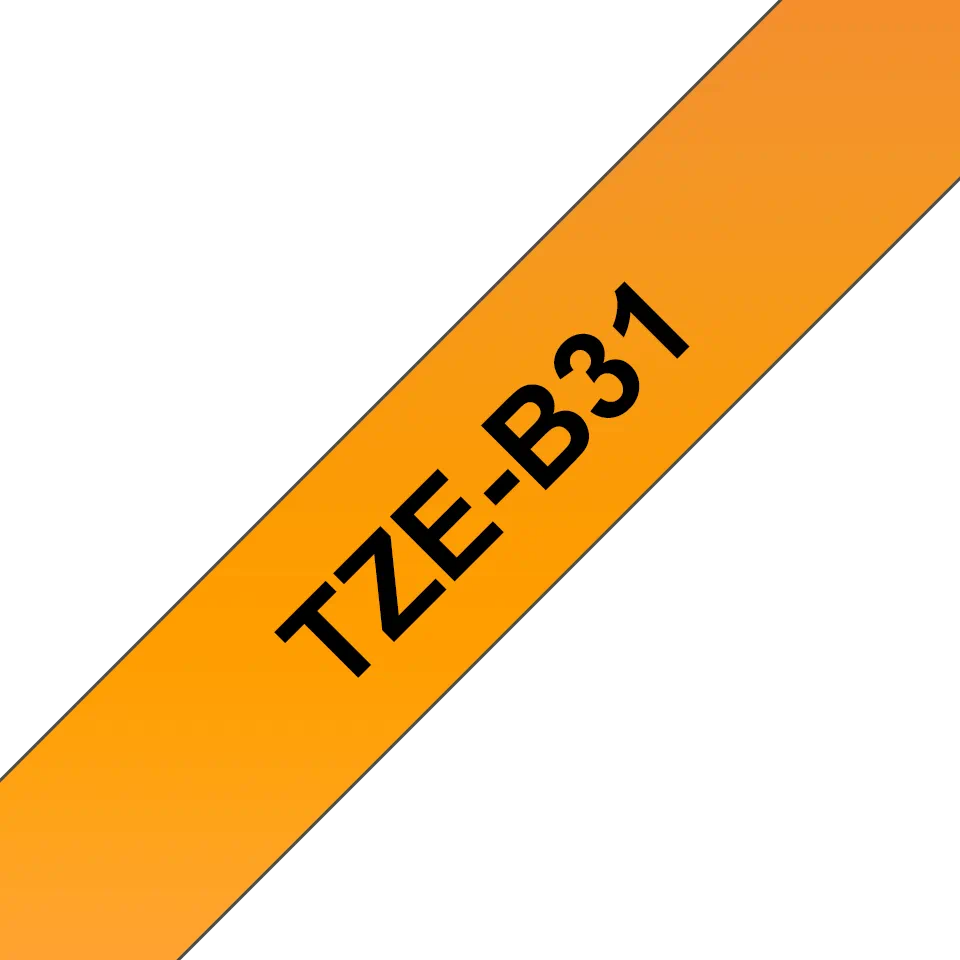 Consumabile - Brother TZ-B31 12mm BLACK ON FLUO. ORANGE