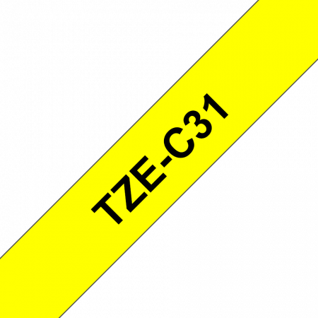Consumabile - Brother TZC31 12mm BLACK ON FLUO. YELLOW