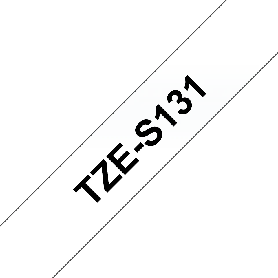 Banda laminata/puternic adeziva 12mm/8m negru/transparent TZE-S131 [0]