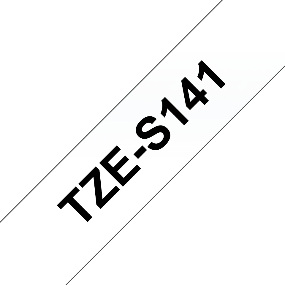 Consumabile - Brother 18mm BLACK  ON CLEAR ADHESIVE TAPE TZES141