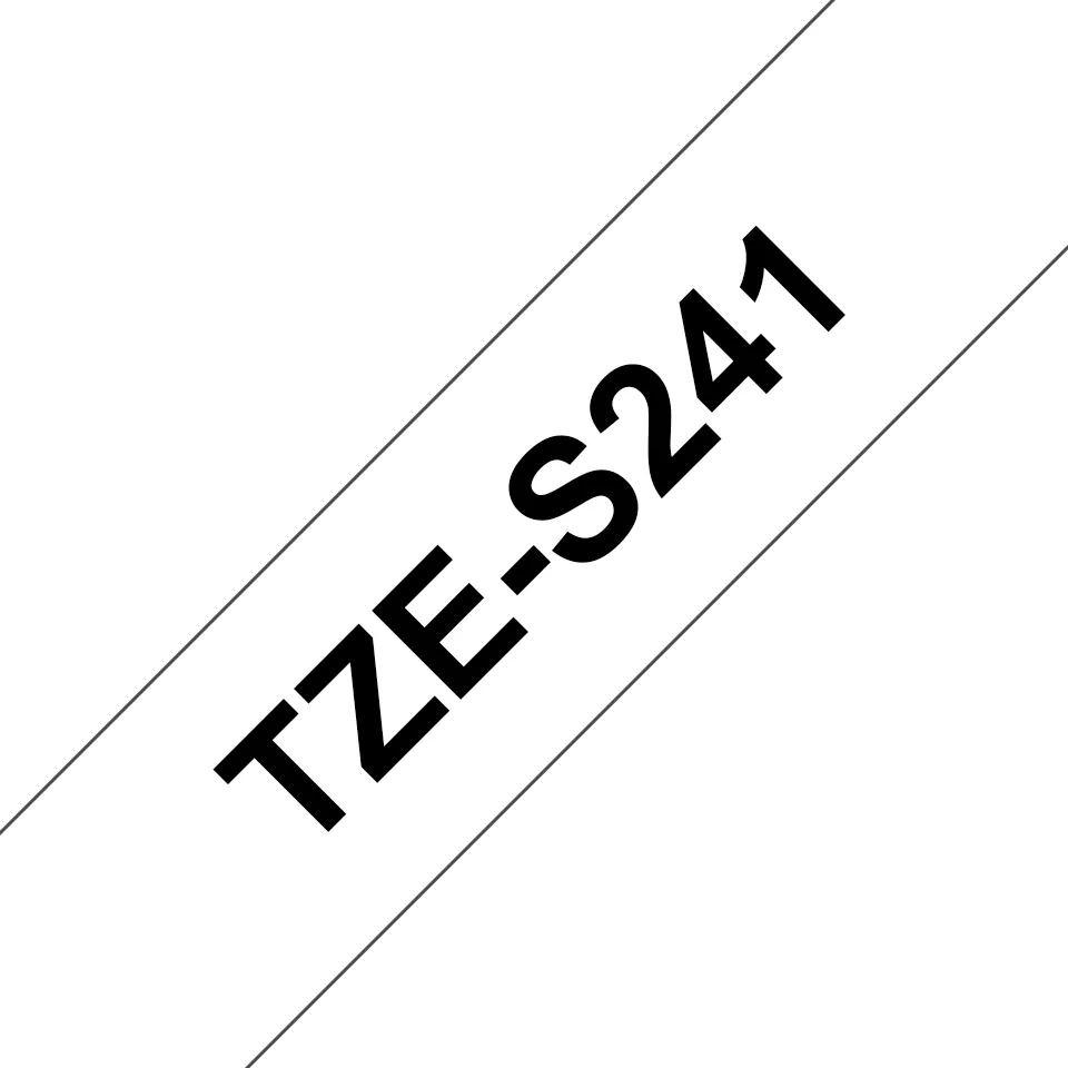 Consumabile - Brother TZES241 18mm BLACK  ON WHITE ADHESIVE TAPE