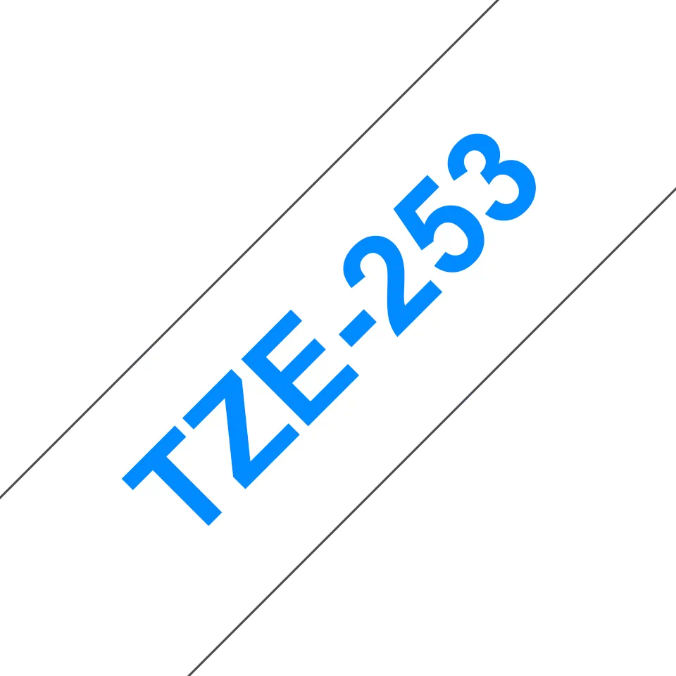 Brother TZ253 BLUE ON WHITE 24mm TAPE [0]