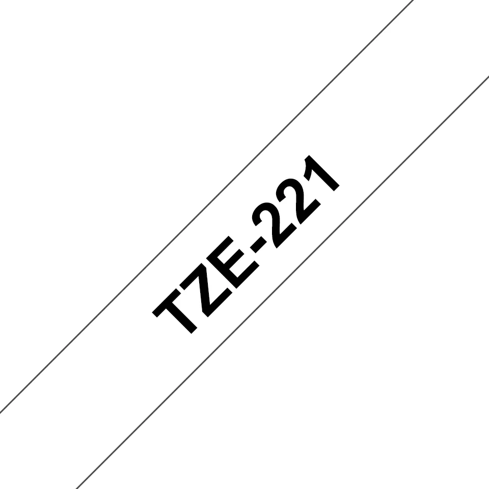Consumabile - Banda Etichete Brother TZe221, Laminata, Negru pe Alb, 9mm/8m