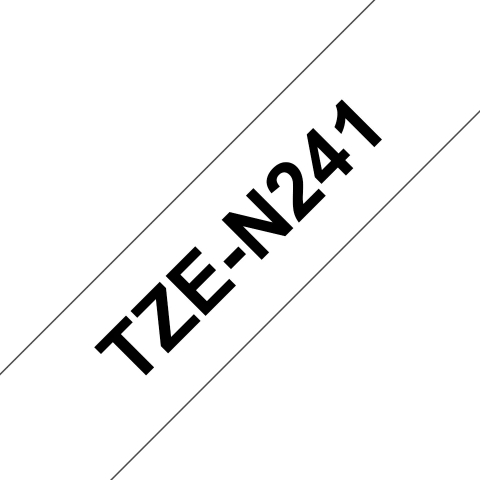 Consumabile echipamente de etichetat - Banda Etichete Brother TZeN241, Nelaminata, Negru pe Alb, 18mm/8m