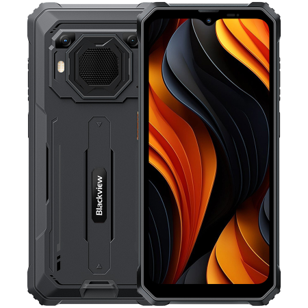 Telefoane - Blackview BV6200 Plus LTE 6.56" HD+IPS 720x1612 90Hz 8+256GB Unisoc T606 Octa-core 1.6GHz CAM Front 13MP Rear 16+2MP IP68/IP69K/MIL-STD-810H NFC Fingerprint 11000mAh NO Charger Android 14 Black