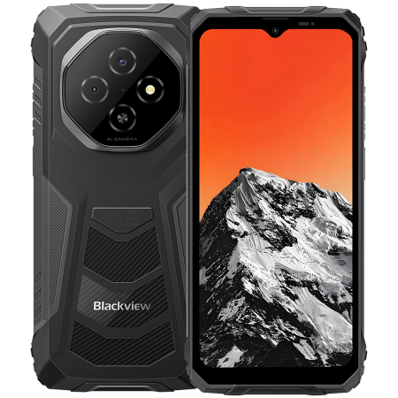 Telefoane - Blackview FORT1 LTE 6.56-inch HD+ 1612x720 90Hz 6+256GB Unisoc T615 Octa-Core 1.8GHz 8MP Front 16+2MP Rear NFC MIL-STD-810H 10000mAh Fingerprint Android 15 Black