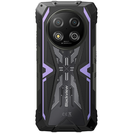Blackview ROCK 2 5G 6.67-inch HD+ 1640x720 120Hz 12+256GB Unosoc T8100 Octa-Core 2.2GHz 13MP Front 16MP Rear NFC FG MIL-STD-810H 15000mAh Fingerprint Android 16 Purple [4]