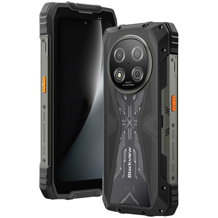 Blackview ROCK 2 5G 6.67-inch HD+ 1640x720 120Hz 12+256GB Unosoc T8100 Octa-Core 2.2GHz 13MP Front 16MP Rear NFC FG MIL-STD-810H 15000mAh Fingerprint Android 16 Black [1]