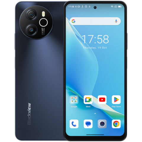 Telefoane - Blackview SHARK 8 8/256GB, 6.78inch FHD+ 1080x2460 IPS LCD 120Hz, MTK6789 Octa-core 2.2GHz, 13MP Front/64MP Rear, Battery 5000mAh, Type-C, Android 13, Fingerprint, Dual SIM, NO charging, Gray