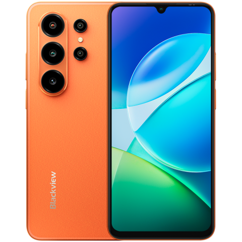 Blackview WAVE 10C LTE 6.88-inch HD IPS 720x1640 90Hz 4+32GB T310 Quad-core 2.0GHz CAM 8MP+13MP 5000mAh Android 16 Face ID,Sunset Orange [0]