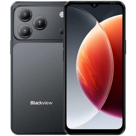 Blackview WAVE 7C LTE 6.56-inch HD IPS 720x1612 90Hz 4+64GB T310 Quad-core 2.0GHz CAM 13MP+32MP 5000mAh Android 16 Face ID Protective Case,Phantom Black [0]