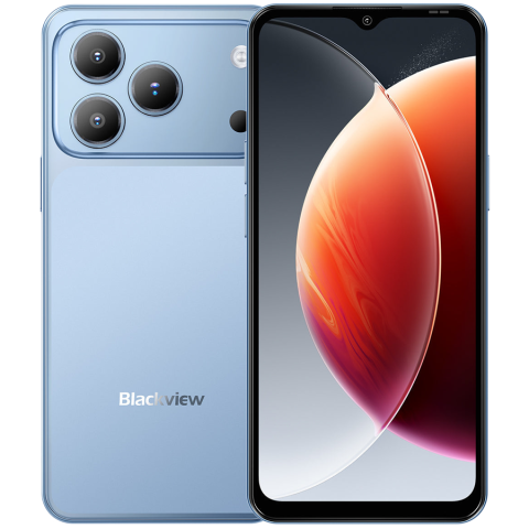 Blackview WAVE 7C LTE 6.56-inch HD IPS 720x1612 90Hz 4+64GB T310 Quad-core 2.0GHz CAM 13MP+32MP 5000mAh Android 16 Face ID Protective Case,Ripple Blue [0]