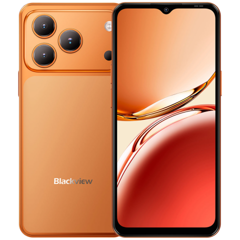 Blackview WAVE 7C LTE 6.56-inch HD IPS 720x1612 90Hz 4+64GB T310 Quad-core 2.0GHz CAM 13MP+32MP 5000mAh Android 16 Face ID Protective Case,Vitality Orange [0]