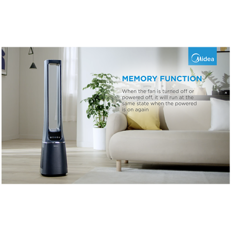 Bladeless Fan & air purifier, Smart WiFi, digital with IOT and remote, H13 HEPA filter, 10 speeds, wide oscillation, ION mode, up to 48 m2, timer, INTELLIGENT WIND, sleep mode, Led display [11]