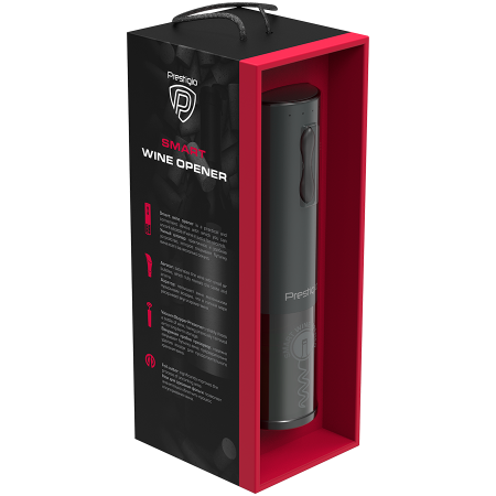 Bolsena, Electric wine opener with Prestigio Logo, aerator , vacuum preserver, Black color [6]