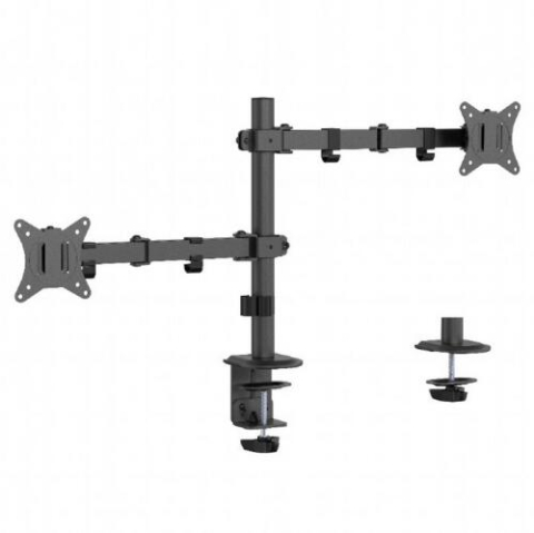Monitoare - Braț articulat Gembird MA-D2-03 pentru monitor, montare pe birou, 17-32 inch, Negru