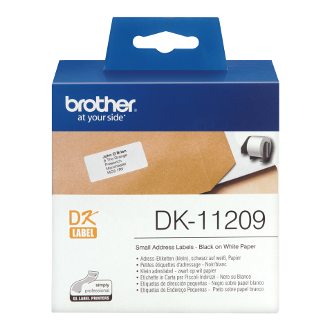 Rolă de etichete originală Brother DK-11209 – negru pe alb, 29mm x 62mm [1]