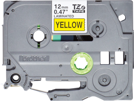 Casetă cu bandă de etichete originală Brother TZe-631S – negru pe galben de 12 mm lățime [1]
