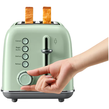 AGD - BUYDEEM 2 Slice Toaster, model DT620E, color Cozy Greenish, EU