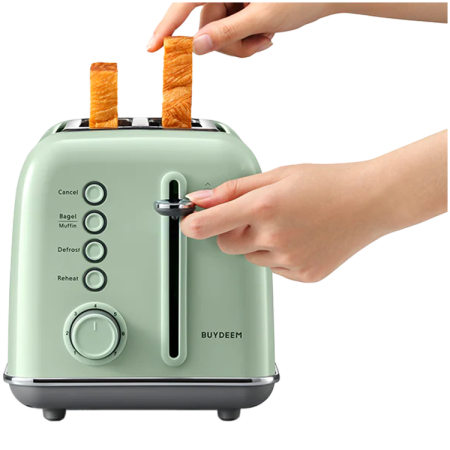 BUYDEEM 2 Slice Toaster, model DT620E, color Cozy Greenish, EU [1]