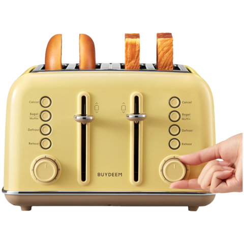 BUYDEEM 4 Slice Toaster, model DT640E, color Mellow Yellow, EU [4]