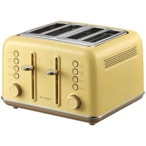 AGD - BUYDEEM 4 Slice Toaster, model DT640E, color Mellow Yellow, EU