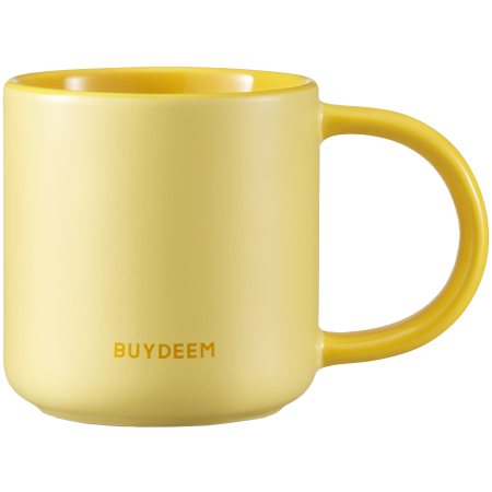 AGD - BUYDEEM Ceramic Mug 300 ml, model CD1018, color Mellow Yellow