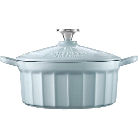 AGD - BUYDEEM Enameled Cast Iron Dutch Oven 2,9L, model CP521, color White Blue