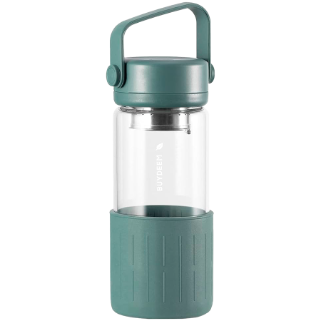 AGD - BUYDEEM Glass Tea Bottle 300 ml, model DG42, color Cozy Greenish