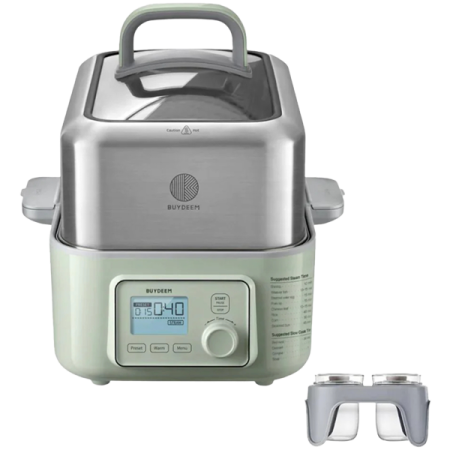 BUYDEEM Multi function Digital Food Steamer, model G564, color Cozy Greenish, EU [1]