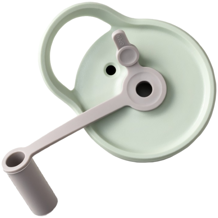 BUYDEEM Portable Glass Straw Bottle 500 ml, model CD1017, color Cozy Greenish [2]