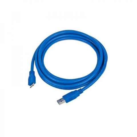 Cabluri Usb & Thunderbolt - Cablu de date și încărcare Gembird USB 3.0, Tip A la Micro-B, 1.8m, Albastru/Negru (CCP-MUSB3-AMBM-6)