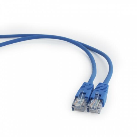 Cabluri retea - Cablu de retea patchcord GEMBIRD UTP Cat. 5e, 5m, Albastru (PP12-5M/B)