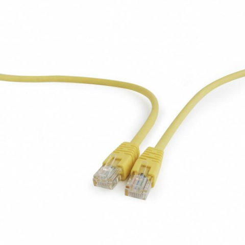Cabluri retea - Cablu de retea patchcord GEMBIRD UTP Cat. 5e, 5m, Galben (PP12-5M/Y)