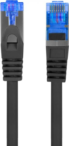 Cabluri retea - Cablu retea patchcord Lanberg PCF6A-10CC-0025-BK Cat. 6A S/FTP 0.25m
