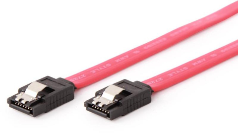 Accesorii PC - Cablu SATA III Gembird CC-SATAM-DATA-0.1M 10cm rosu