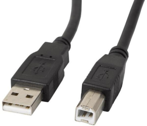 Periferice PC - Cablu USB 2.0 Lanberg CA-USBA-11CC-0005-BK USB-A la USB-B 0.5m negru
