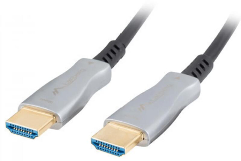 Periferice PC - Cablu video activ HDMI v2.0 Lanberg, 20m, AOC, Negru (CA-HDMI-20FB-0200-BK)