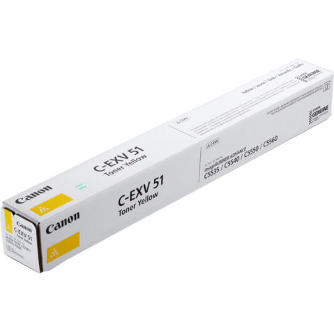 IR ADVANCE C5500i - Toner Canon C-EXV51Y, galben (yellow), original, 60000 pagini