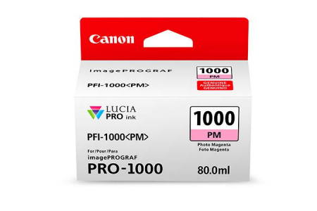 PFI-1000 - Cartus cerneala Canon PFI-1000, magenta foto (photo magenta), original, 3755 pagini, 80 ml
