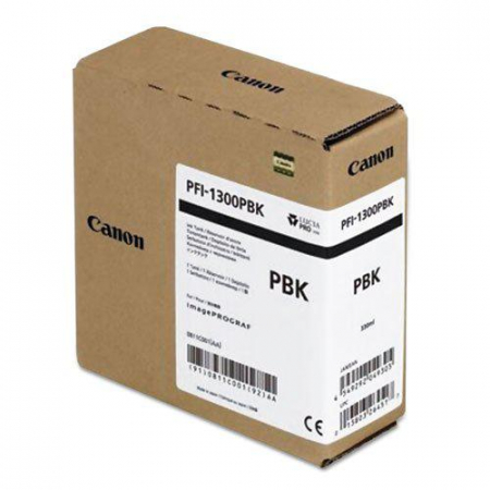 Cartus Cerneala - Cartus cerneala Canon PFI-1300MBK, negru mat (Matte Black), original, 330 ml