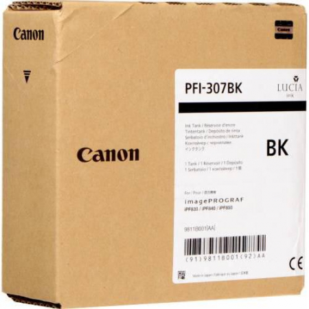 Cartus Cerneala - Cartus cerneala original Canon PFI-307B, negru (Black), 330ml