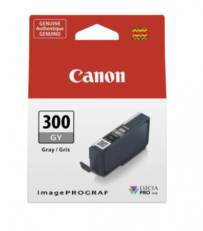 PFI-300 - Cartus cerneala Canon PFI-300, gri (grey), original, 735 pagini, 14.4 ml