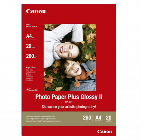 Consumabile - Hartie foto Canon PP-201 A4, dimensiune A4, 20 coli, tip glossy, greutate 260g/m2
