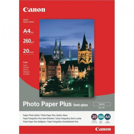 Consumabile - Hartie foto Canon PP-201 13x18, dimensiune 13x18 cm, 20 coli, tip glossy,  greutate 260g/m2