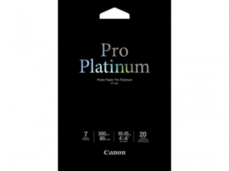 Hartie foto - Hartie foto Canon PT-101, dimensiune 10x15 cm, 20 coli, tip Pro Platinium , greutate 300g/m2