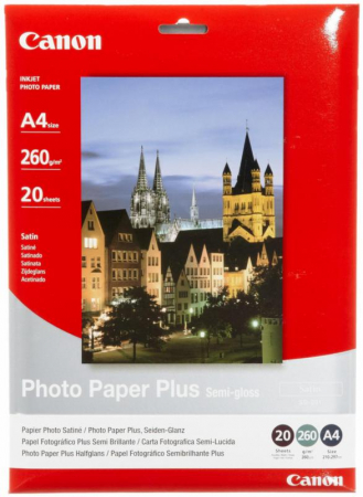 Consumabile - Hartie foto Canon SG-201 A4, dimensiune A4, 20 coli, tip semi-glossy, greutate 260g/m2