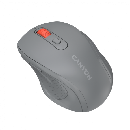 Canyon 6 buttons wireless 2.4Ghz mouse, MX8650A Sensor, DPI up to 1600,Injection case, 3 M life times left and right switches, 2xAAA battery, ABS material. Size: 105x71x40mm, Weight: 59g, Dark grey [2]