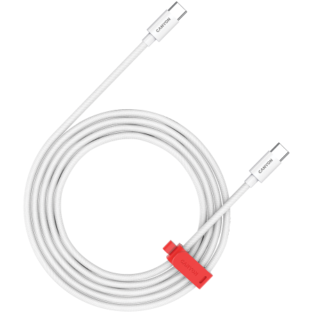 Cabluri & Adaptoare - CANYON cable CC100AB C-C 100W Braided 1.2m White
